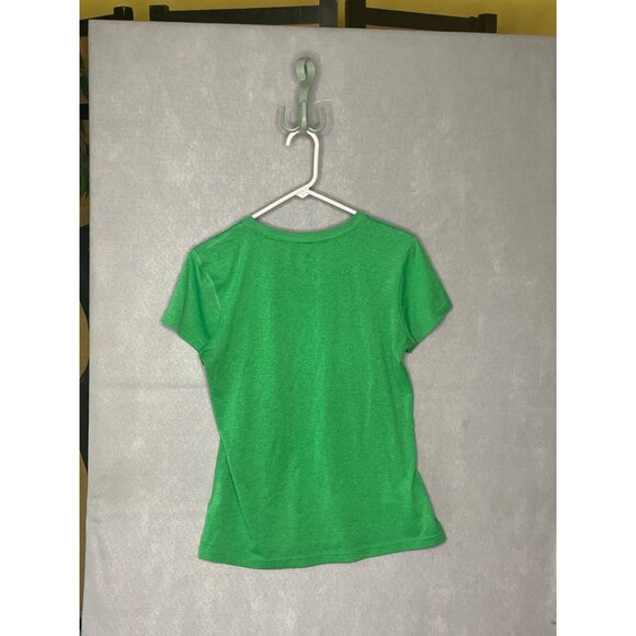 SOLD Nike Dri Fit Bright Green T Shirt Medium Regular Fit Womens Activewear EUC - Picture 2 of 3